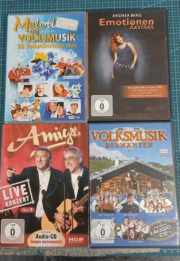 4 dvd met Duitse volksmuziek beschikbaar voor biedingen