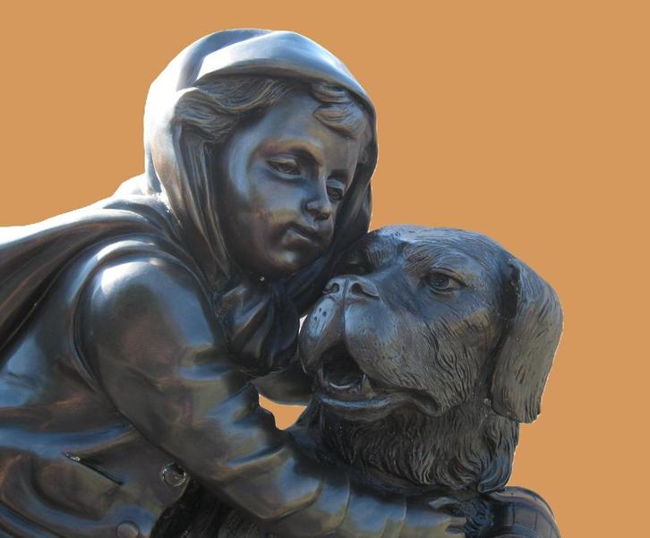 Enorm grote en zware brons A. Moreau., Antiek en Kunst, Antiek | Koper en Brons, Brons, Ophalen
