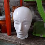 Vintage Keramiek Hoofd Koptelefoonhouder - 25cm, Ophalen of Verzenden, Gebruikt