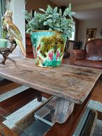 Oude houten plank Franse brocante tray dienblad kerst, Ophalen of Verzenden