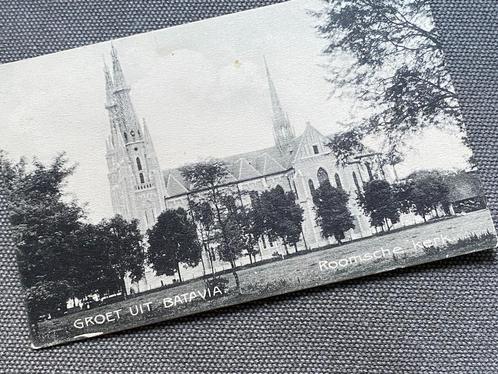 52) Ansichtkaart Groet uit Batavia, Roomsche kerk (ca. 1910), Verzamelen, Ansichtkaarten | Buitenland, Ongelopen, Buiten Europa