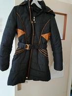 Zwarte winterjas met capuchon, maat L, Ophalen of Verzenden, Gedragen, Maat 42/44 (L), Zwart