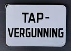 Emaille Reclamebord Tap-Vergunning, Ophalen of Verzenden, Gebruikt, Reclamebord
