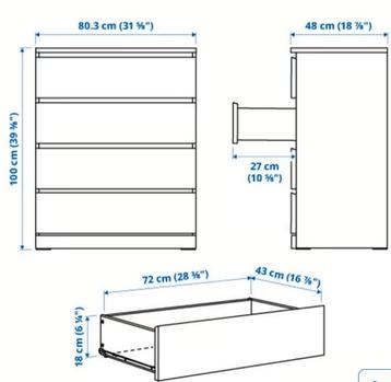 IKEA Malm 4 drawers chest - afbeelding 4
