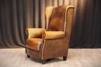 Schapenleer JORIS- Design oorfauteuil bronsbruin, Huis en Inrichting, Fauteuils, Ophalen of Verzenden, Zo goed als nieuw, 75 tot 100 cm