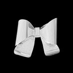 Zweedse zilveren strik broche - Gemerkt, Sieraden, Tassen en Uiterlijk, Antieke sieraden, Ophalen of Verzenden, Zilver, Broche