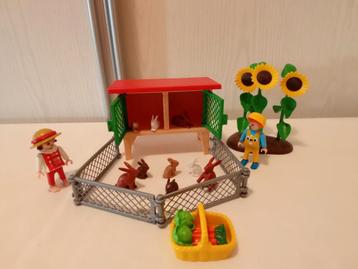 Playmobil 3075 kinderen met konijnenhok compleet  beschikbaar voor biedingen
