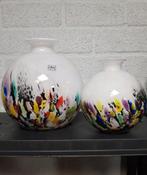 2x Design vaas Fidrio - glas kunst sculptuur Bolvaas- coral, Ophalen, Overige kleuren, Minder dan 50 cm, Glas