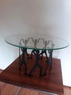 Unieke glazen schaal metalen figuren Karl Hagenauer design, Ophalen of Verzenden