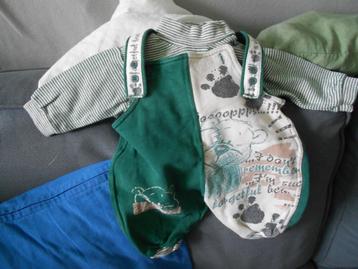 jongens setje groen maat 62 tuinbroekje met truitje beschikbaar voor biedingen