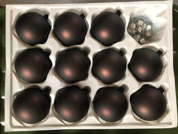 Set zwarte kerstballen, Diversen, Kerst, Zo goed als nieuw, Ophalen