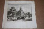 Antieke gravure/ets - Stadthuis te Franeker - 1754, Antiek en Kunst, Ophalen of Verzenden