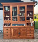Teak Apothekerskast Buffetkast vitrinekast Wandmeubel, Glas, 200 cm of meer, Met deur(en), Nieuw