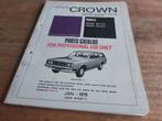 PARTS CATALOGUS TOYOTA CROWN MS83 MS88, Ophalen of Verzenden