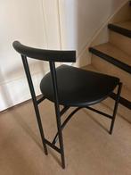 Bieffeplast design stoeltje jaren 80, Huis en Inrichting, Ophalen, Gebruikt, Zwart, Metaal
