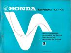 Honda CB750 Kz Lz Ka parts list (7489z) motor, Motoren, Ophalen of Verzenden, Honda