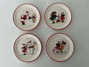 Wedgwood Windsor Christmas kerst Petit Four bordjes 4X beschikbaar voor biedingen