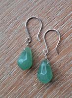 handgemaakte oorbellen echt zilver en aventurijn, Hangers, Verzenden, Nieuw, Met edelsteen