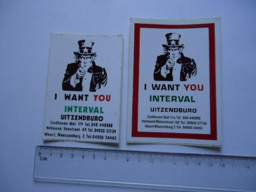 sticker oud UNCLE SAM Strip I want you USA Army leger interv, Verzamelen, Stickers, Zo goed als nieuw, Bedrijf of Vereniging, Verzenden