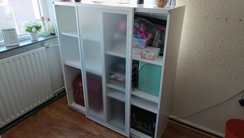 Te Koop Schuifdeurkast wit omg. Rotterdam, Huis en Inrichting, Kasten | Vitrinekasten, Zo goed als nieuw, 100 tot 150 cm, 100 tot 150 cm