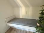 IKEA 1-persoonsbed 90x200 – strak wit design incl matras, Ophalen, 90 cm, Eenpersoons, Wit