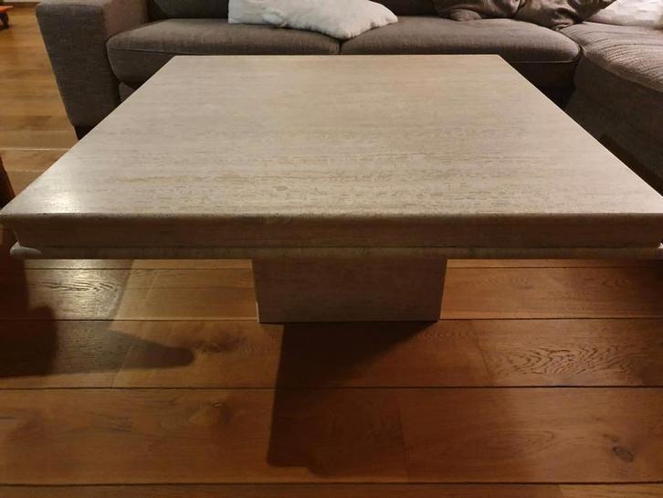 Travertin Salontafel - Tijdloze Elegantie, Huis en Inrichting, Tafels | Salontafels, Minder dan 50 cm, 100 tot 150 cm, 100 tot 150 cm
