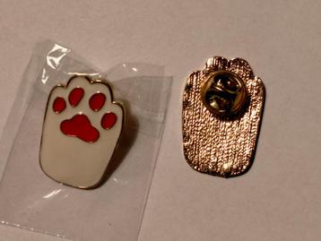 kat klauw dier cartoon comic logo pin White cat claw  beschikbaar voor biedingen