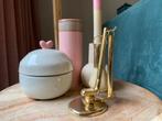 vintage gouden messing scheerset - golfclub, Antiek en Kunst, Curiosa en Brocante, Ophalen of Verzenden
