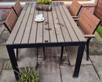 Tafel met 4 stoelen, Tuin en Terras, Tuinsets en Loungesets, Ophalen, Gebruikt