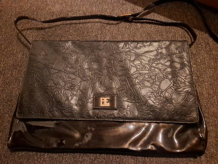 Zwarte PE Florence Schoudertas, Sieraden, Tassen en Uiterlijk, Tassen | Damestassen, Gebruikt, Schoudertasje, Zwart, Ophalen of Verzenden