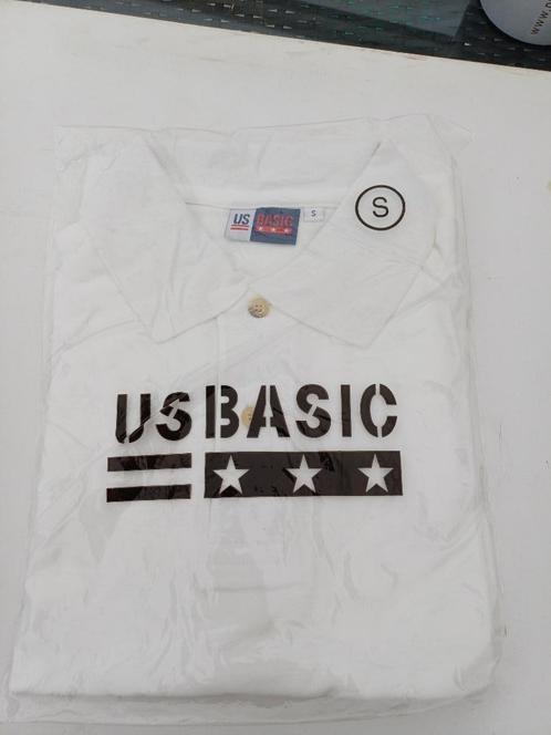 Polo Shirt Wit US Basic Maat S NIEUW, Kleding | Heren, Polo's, Nieuw, Maat 46 (S) of kleiner, Wit, Ophalen of Verzenden