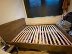 Tweepersoons bedframe (met of zonder matras), Huis en Inrichting, Slaapkamer | Bedden, Ophalen, Overige materialen, Bruin, Tweepersoons