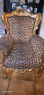 Kinderbarok stoel in panterprint, Minder dan 50 cm, Gebruikt, Barok, Minder dan 75 cm