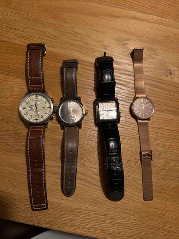 4 horloges (1x man / 3x vrouw) beschikbaar voor biedingen