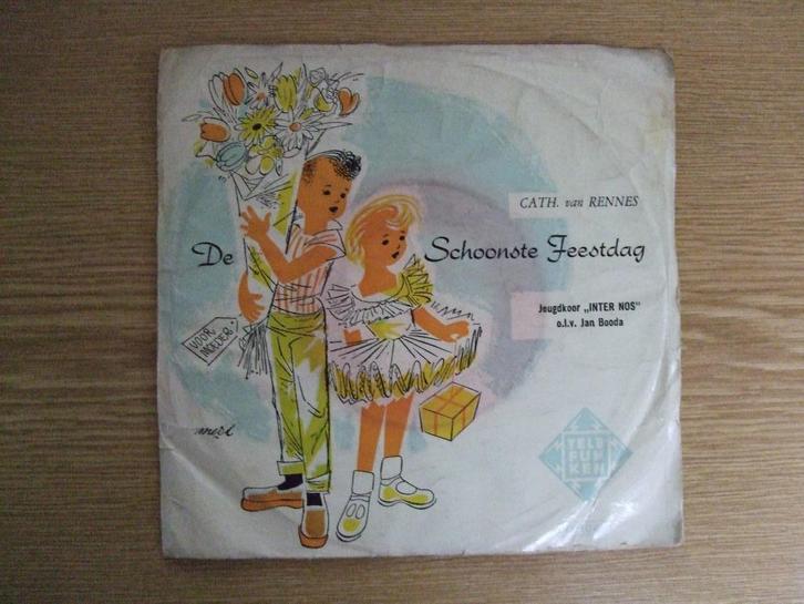 JEUGDKOOR INTER NOS   DE SCHOONSTE FEESTDAG, Cd's en Dvd's, Vinyl Singles, Zo goed als nieuw, Single, Nederlandstalig, 7 inch