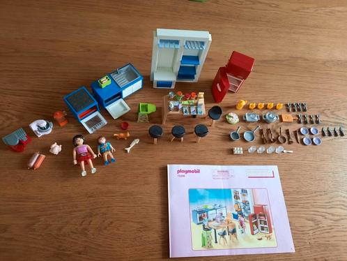Als nieuw 70206 Playmobil Dollhouse Leefkeuken Keuken, Kinderen en Baby's, Speelgoed | Playmobil, Zo goed als nieuw, Complete set