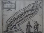 gravure plattegrond IJlst, Friesland Braun en Hogenberg 1592, Verzenden