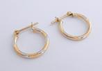 Kleine 18 karaat Gouden Bicolor Creool Oorbellen Oorringen, Jw, Verzenden, Nieuw, Info@juwelenwereld.nl