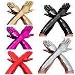 Leren dames handschoenen / zwarte rode zilver goud roze lak, Kleding | Dames, Verzenden, Nieuw, Maat 38/40 (M), Handschoenen