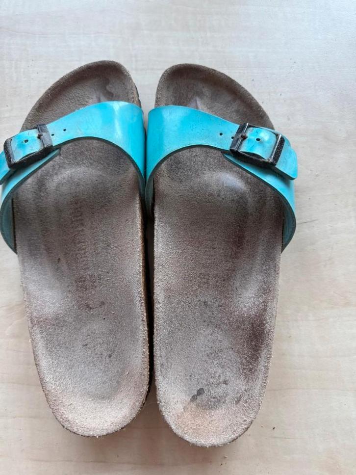 Blauwe Birkenstock slippers, Kleding | Dames, Schoenen, Gedragen, Slippers, Blauw, Ophalen of Verzenden