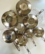 Tramontina RVS Pannenset met Deksels en Handvatten – Diverse, Ophalen of Verzenden, Gebruikt, Rvs, Pannenset