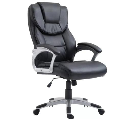 Luxe Bureaustoel zwart, Huis en Inrichting, Bureaustoelen, Nieuw, Zwart, Ergonomisch, Ophalen of Verzenden