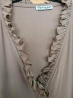 Magna Tuniek Maat 56/58 - Mocca met Roesels, Kleding | Dames, Ophalen of Verzenden, Magna, Gedragen, Blouse of Tuniek