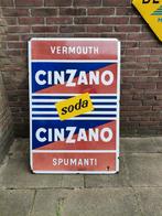 Cinzano emaille reclamebord, Ophalen, Gebruikt, Reclamebord