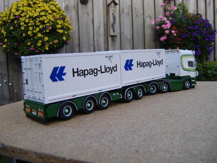 Tekno Scania R 500 P.V.D. Hoeven, Hobby en Vrije tijd, Modelauto's | 1:50, Zo goed als nieuw, Bus of Vrachtwagen, Tekno, Ophalen of Verzenden