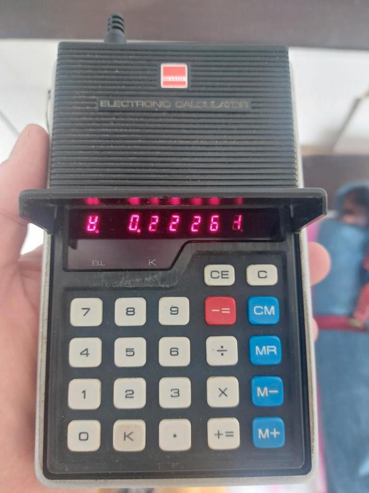 Vintage retro Sharp rekenmachine calculator EL814 EL-814, Diversen, Rekenmachines, Gebruikt, Ophalen of Verzenden