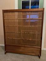 Prachtig antiek Japans kamerscherm / schuifdeur, kiri + riet, Ophalen, Zo goed als nieuw