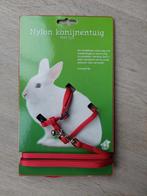 Konijnen tuigje met belletje rood nieuw, Dieren en Toebehoren, Ophalen of Verzenden, Zo goed als nieuw