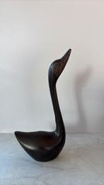 Zwaan beeldje, van messing, vintage, Verzamelen, Beelden en Beeldjes, Ophalen of Verzenden, Gebruikt, Dier