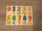 Houten puzzel met cijfers, Ophalen of Verzenden, Minder dan 10 stukjes, Zo goed als nieuw